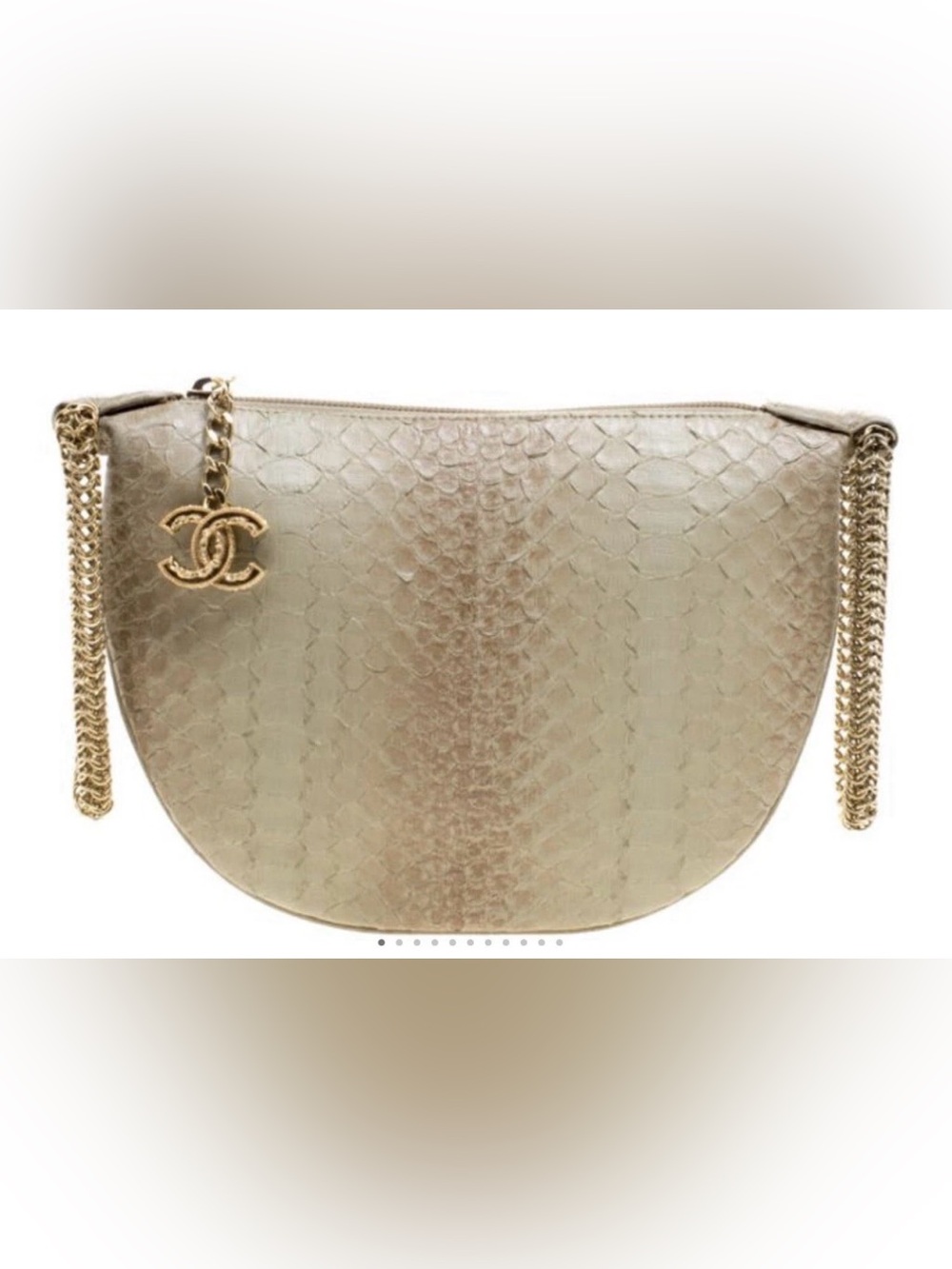 Chanel Python Fortune Cookie Clutch
